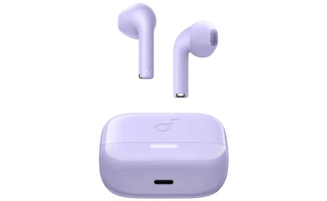 Anker Soundcore K20i, Semi-in-Ear Earbuds, Bluetooth Wireless, 36H Playtime, Fast Charge, Clear Sound, Comfortable Fit, ENC 2-Mic Clear Calls, Custom EQ, IPX5, Bluetooth 5.3, App Control - Purple